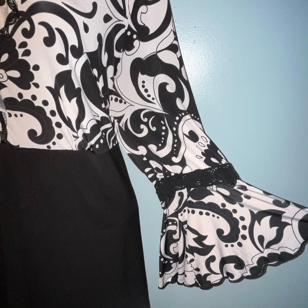 New Directions Blouse Size 2X Black /White - Picture 2 of 10